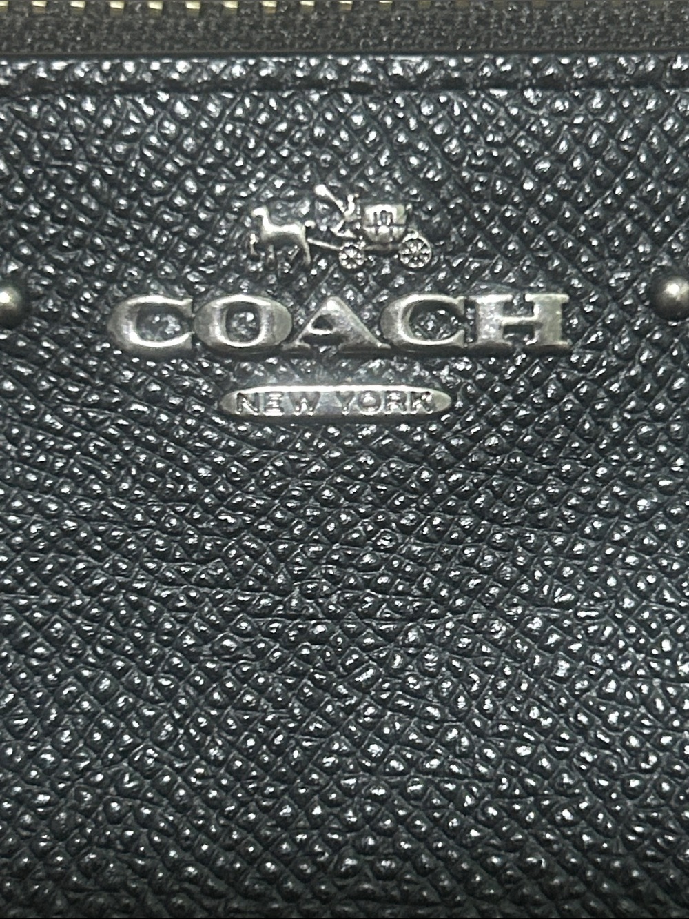 Coach Black Mini/Micro Studded Leather Wristlet - Picture 9 of 9